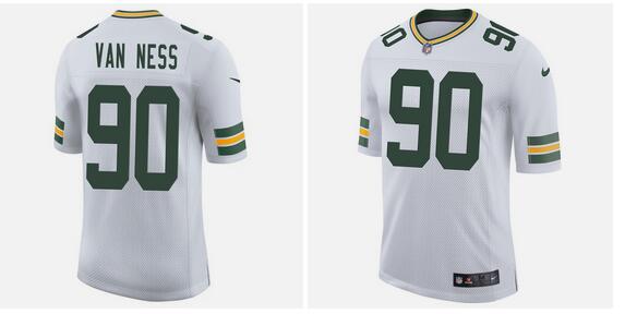 2023 Men Green Bay Packers 90 Lukas Van Ness Nike white Alternate Game NFL Jersey